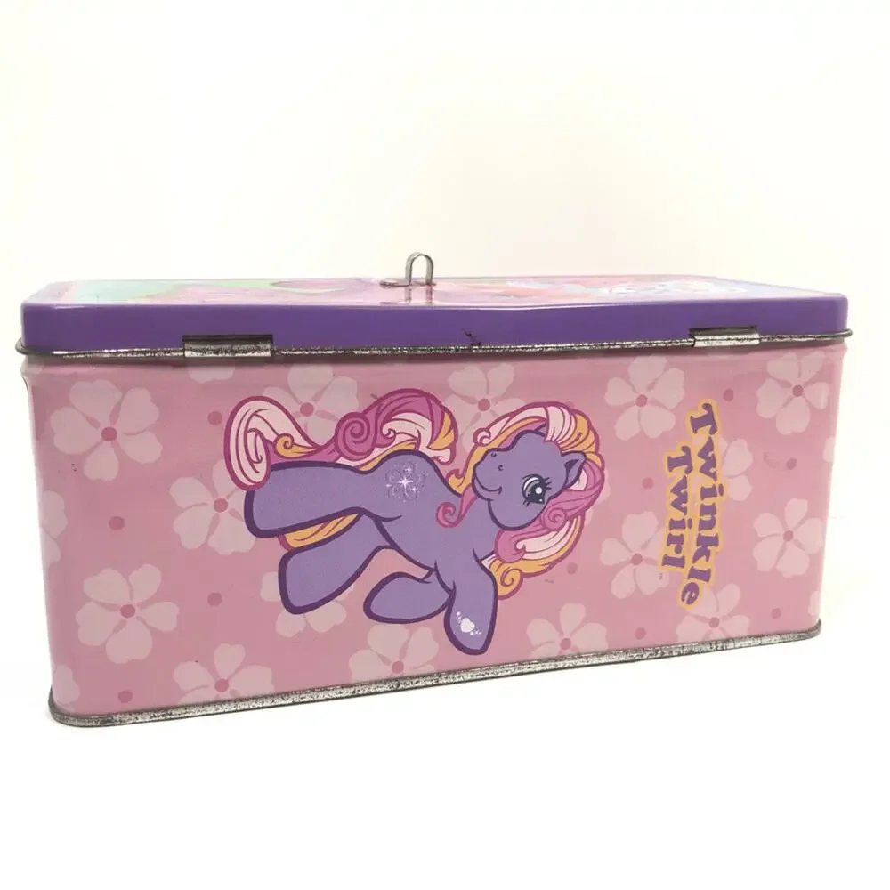 my little pony tin coin bank twinkle twirl damaged as is‎ purple 2006 hasbro MLP